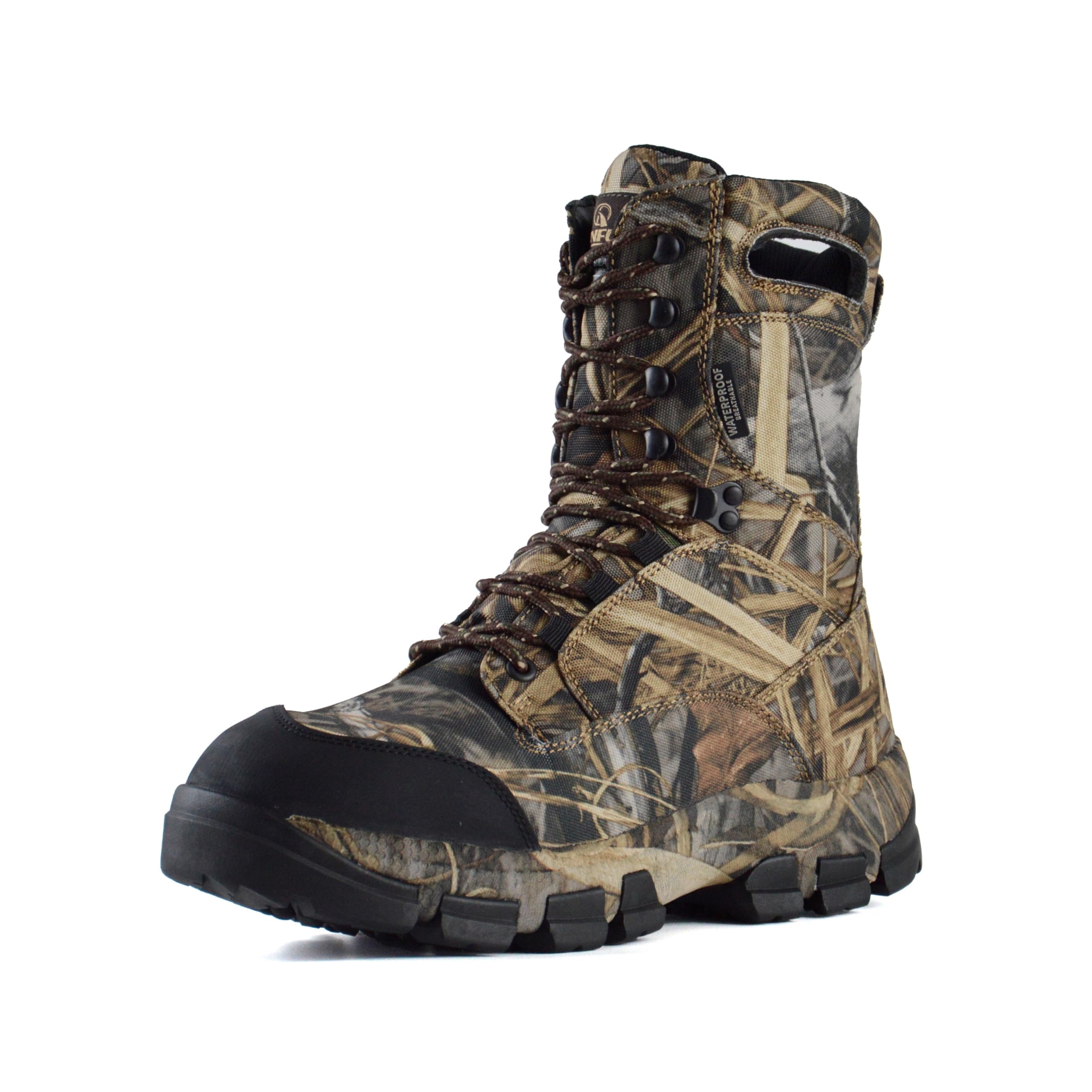 Men's Waterproof Hunting Boots - Lightweight Insulated Work Boot for Outdoor Enthusiasts - Breathable 10 Inch Design wit